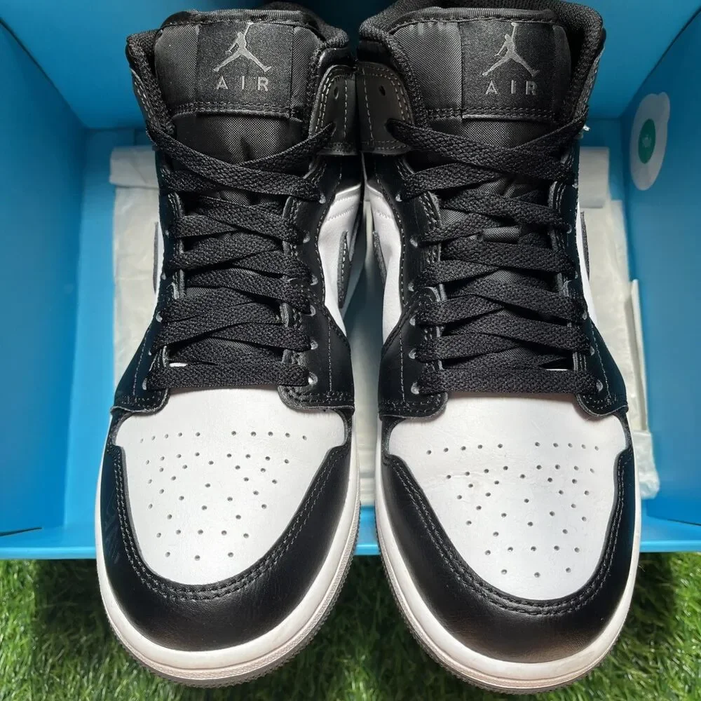 Nike Air Jordan 1 Mid Black Iron Grey White DQ8426-001 Men's Size 8